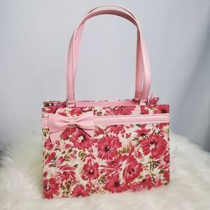 Pink Floral Bow Shoulder Bag - Women